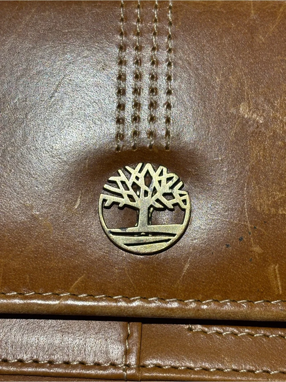 #Vintage  #Timberland Caramel Canvas Card Wallet#genuineleather